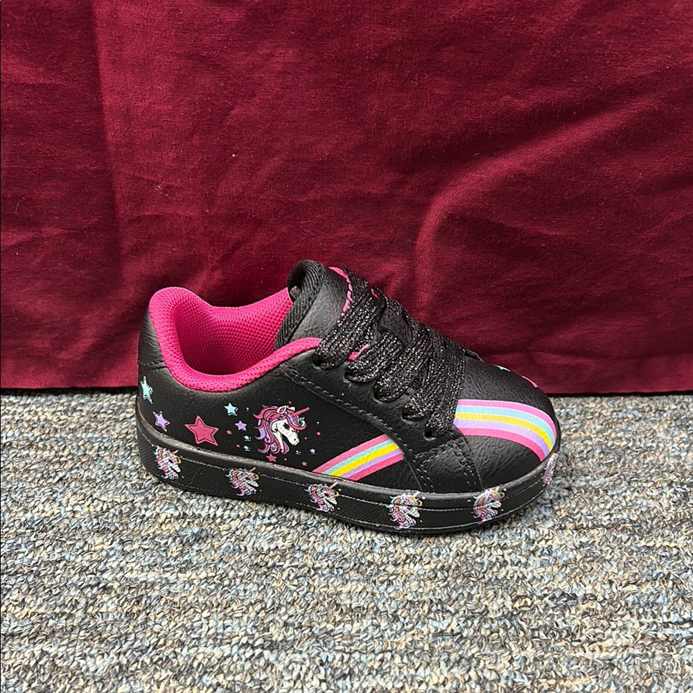 Unicorn Black and Pink Kids Shoes